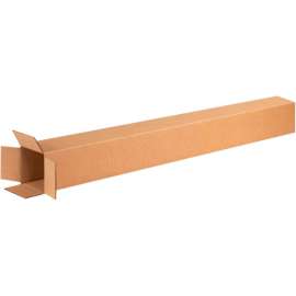 Global Industrial Tall Cardboard Corrugated Boxes, 4"L x 4"W x 72"H, Kraft