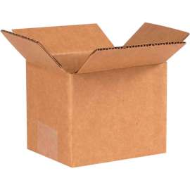 Global Industrial Cardboard Corrugated Boxes, 5"L x 4"W x 4"H, Kraft
