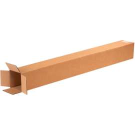 Global Industrial Tall Cardboard Corrugated Boxes, 5"L x 5"W x 36"H, Kraft