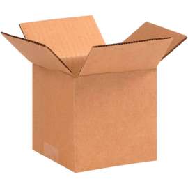 Global Industrial Cube Cardboard Corrugated Boxes, 5"L x 5"W x 5"H, Kraft
