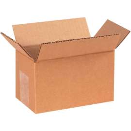 Global Industrial Long Cardboard Corrugated Boxes, 6"L x 3"W x 3"H, Kraft
