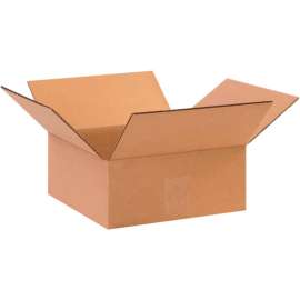 Global Industrial Flat Cardboard Corrugated Boxes, 6"L x 6"W x 2"H, Kraft