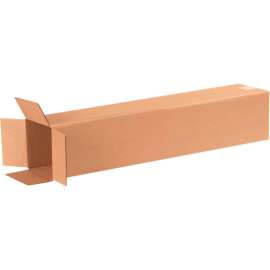 Global Industrial Tall Cardboard Corrugated Boxes, 6"L x 6"W x 30"H, Kraft