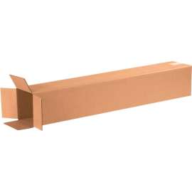 Global Industrial Tall Cardboard Corrugated Boxes, 6"L x 6"W x 36"H, Kraft