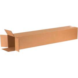 Global Industrial Tall Cardboard Corrugated Boxes, 6"L x 6"W x 38"H, Kraft