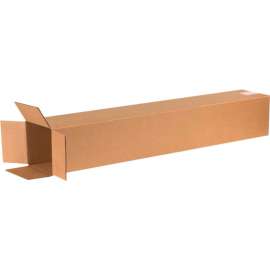 Global Industrial Tall Cardboard Corrugated Boxes, 6"L x 6"W x 40"H, Kraft