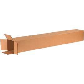 Global Industrial Tall Cardboard Corrugated Boxes, 6"L x 6"W x 48"H, Kraft