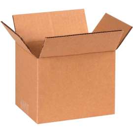 Global Industrial Cardboard Corrugated Boxes, 7"L x 6"W x 6"H, Kraft