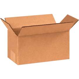 Global Industrial Long Cardboard Corrugated Boxes, 8"L x 4"W x 4"H, Kraft