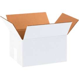 Global Industrial Cardboard Corrugated Boxes, 8"L x 6"W x 4"H, White