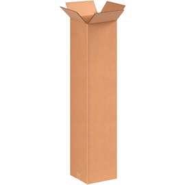 Global Industrial Tall Cardboard Corrugated Boxes, 8"L x 8"W x 36"H, Kraft