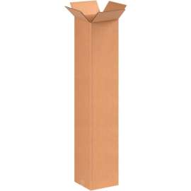 Global Industrial Tall Cardboard Corrugated Boxes, 8"L x 8"W x 40"H, Kraft