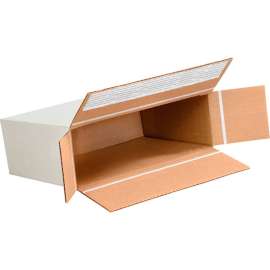 Global Industrial Self Seal Side Loading Cardboard Corr. Boxes, 9-1/4"L x 3"W x 6-3/4"H White