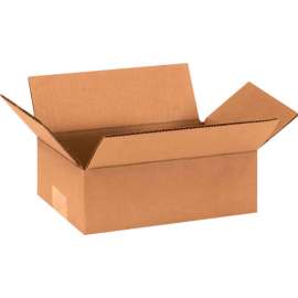 Global Industrial Flat Cardboard Corrugated Boxes, 9"L x 6"W x 3"H, Kraft