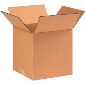 Global Industrial Cube Cardboard Corrugated Boxes, 9"L x 9"W x 9"H, Kraft