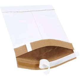 Global Industrial Self Seal Padded Mailers, #0, 6"W x 10"L, White, 250/Pack