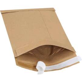 Global Industrial Self Seal Padded Mailers, #1, 7-1/4"W x 12"L, Kraft, 25/Pack