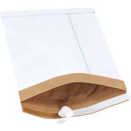 Global Industrial Self Seal Padded Mailers, #2, 8-1/2"W x 12"L, White, 25/Pack