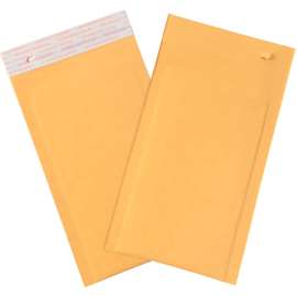 Global Industrial Self Seal Bubble Mailer w/Tear Strip, #000, 4"W x 8"L, Golden Kraft, 250/Pk