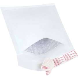 Self Seal Bubble Mailers, #000, 4"W x 8"L, White, 500/Pack