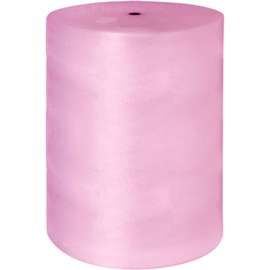 Perforated Anti Static Bubble Roll, 48"W x 750'L x 3/16" Thick, Pink, 1 Roll