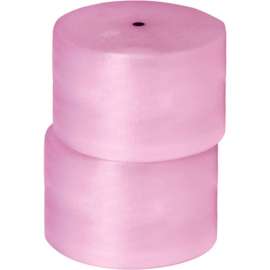 Global Industrial Non Perf. Anti Static Bubble Roll, 24"W x 750'L x 3/16" Thick, Pink, 2/Pack