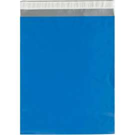 Global Industrial Colored Poly Mailers, 12"W x 15-1/2"L, 2.5 Mil, Blue, 100/Pack