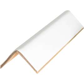 Global Industrial Medium Duty Edge Protector 2-1/2"W x 2-1/2"D x 48"L .16" Thick, White 48/Pk