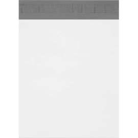 Global Industrial Expansion Poly Mailers, 11"W x 13"L x 4"D, 2.5 Mil, White, 100/Pack