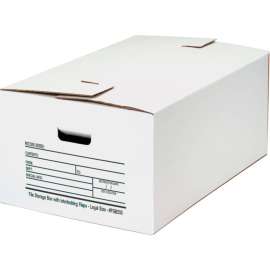Global Industrial Interlocking Flap File Storage Boxes, 24"L x 15"W x 10"H, White