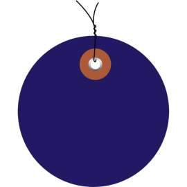 Global Industrial Plastic Circle Tag Pre Wired2" Dia., Blue, 100/Pack