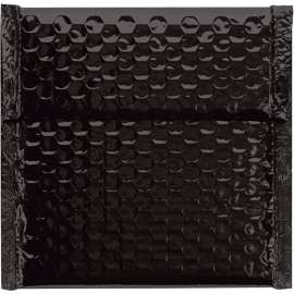 Global Industrial Glamour Bubble Mailers, 7"W x 6-3/4"L, Black, 72/Pack