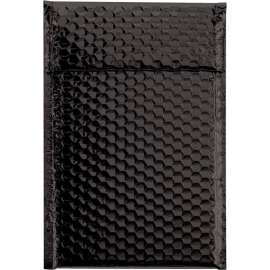 Global Industrial Glamour Bubble Mailers, 7-1/2"W x 11"L, Black, 72/Pack