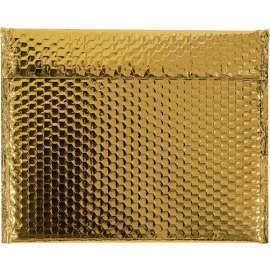 Global Industrial Glamour Bubble Mailers, 13-3/4"W x 11"L, Gold, 48/Pack