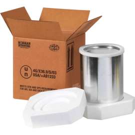 Global Industrial One 1 Gal. Foam Haz Mat Shipper Kit, 8-1/2"L x 8-1/2"W x 9-5/16"H