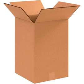 Global Industrial HD Double Wall Cardboard Corrugated Boxes, 12"L x 12"W x 18"H, Kraft