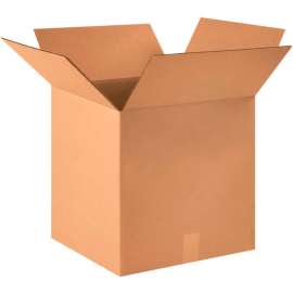 Global Industrial Heavy Duty Cardboard Corrugated Boxes, 15"L x 15"W x 15"H, Kraft
