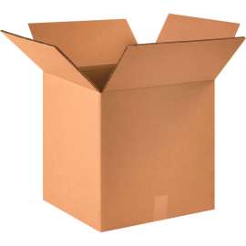 Global Industrial Heavy Duty Double Wall Corrugated Boxes, 16"L x 16"W x 16"H, Kraft