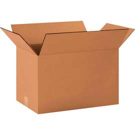 Global Industrial Heavy Duty Double Wall Cardboard Corrugated Boxes, 16"L x 8"W x 8"H, Kraft