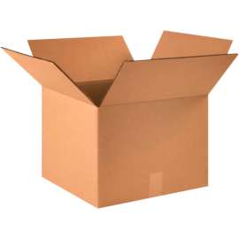 Global Industrial HD Double Wall Cardboard Corrugated Boxes, 18"L x 18"W x 16"H, Kraft
