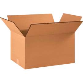 Global Industrial HD Double Wall Cardboard Corrugated Boxes, 22"L x 14"W x 12"H, Kraft