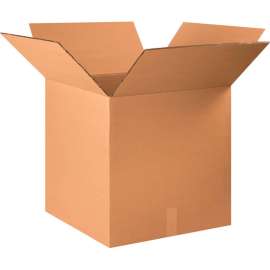 Global Industrial Heavy Duty Double Wall Corrugated Boxes, 22"L x 22"W x 22"H, Kraft