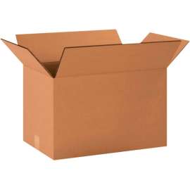 Global Industrial HD Double Wall Cardboard Corrugated Boxes, 24"L x 14"W x 14"H, Kraft