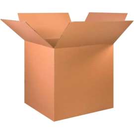 Global Industrial Heavy Duty Double Wall Corrugated Boxes, 32"L x 32"W x 32"H, Kraft
