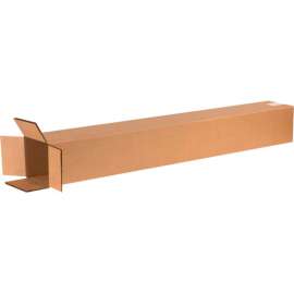 Global Industrial Tall Double Wall Cardboard Corrugated Boxes, 6"L x 6"W x 48"H, Kraft