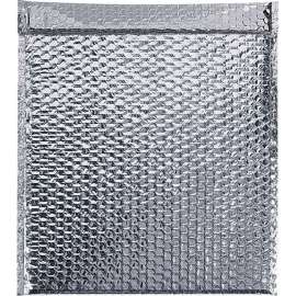 Global Industrial Cool Shield Thermal Bubble Mailers, 15"W x 17"L, Silver, 50/Pack