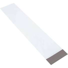Global Industrial Long Poly Mailers, 8-1/2"W x 39"L, 4 Mil, White, 100/Pack