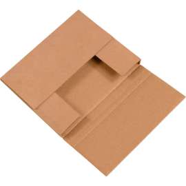 Global Industrial Corrugated Easy-Fold Mailers, 10-1/4"L x 8-1/4"W x 1-1/4"H, Kraft