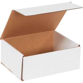 Global Industrial Corrugated Mailers, 10"L x 8"W x 4"H, White