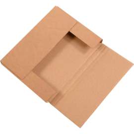 Global Industrial Corrugated Easy-Fold Mailers, 11-1/8"L x 8-5/8"W x 1"H, Kraft